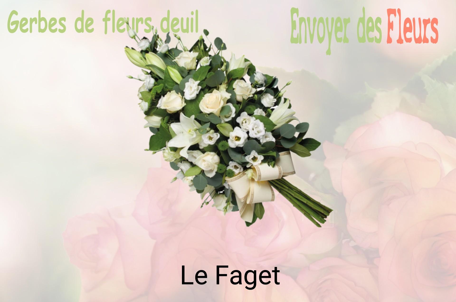 Gerbe de fleurs de deuil livrée à Le Faget